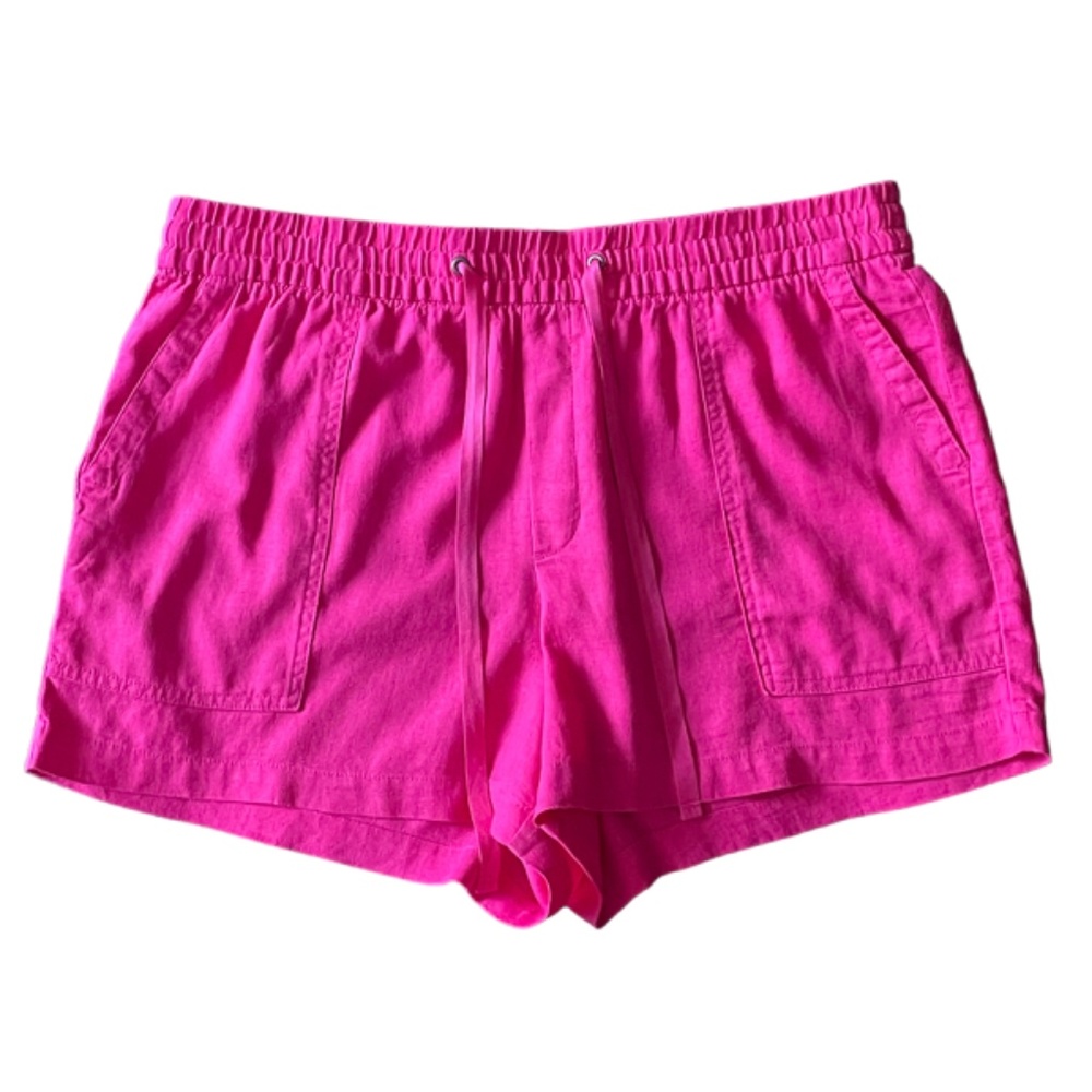 GAP Linen Blend Utility Pull-On Shorts | Royal Fuchsia | L
